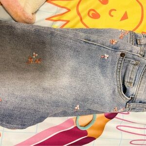 Cat & Jack Light Blue Floral Jeans